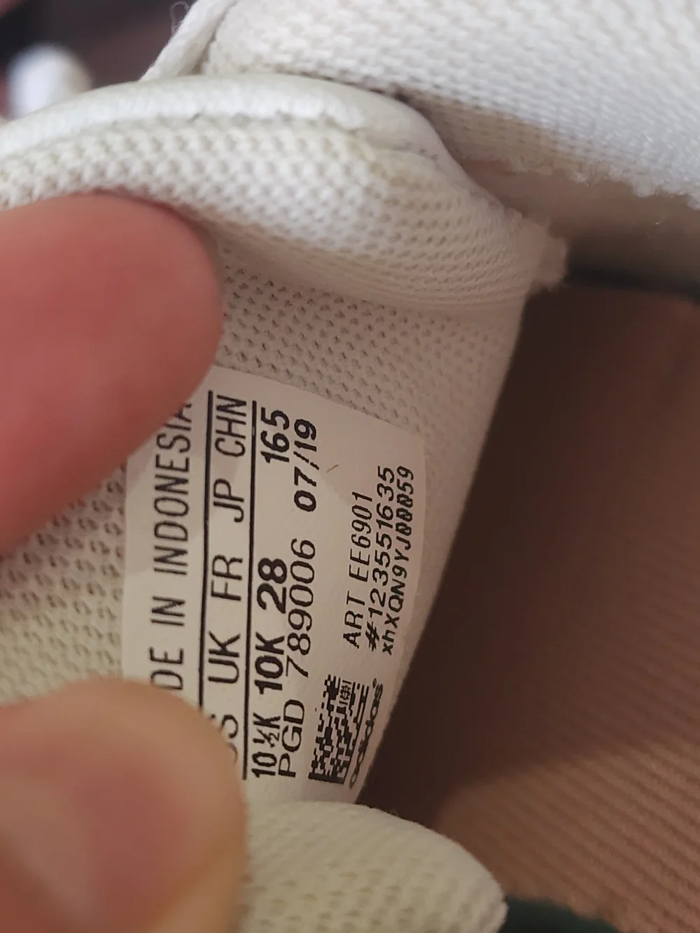 adidas Women’s White Sneakers with Peach Stripes